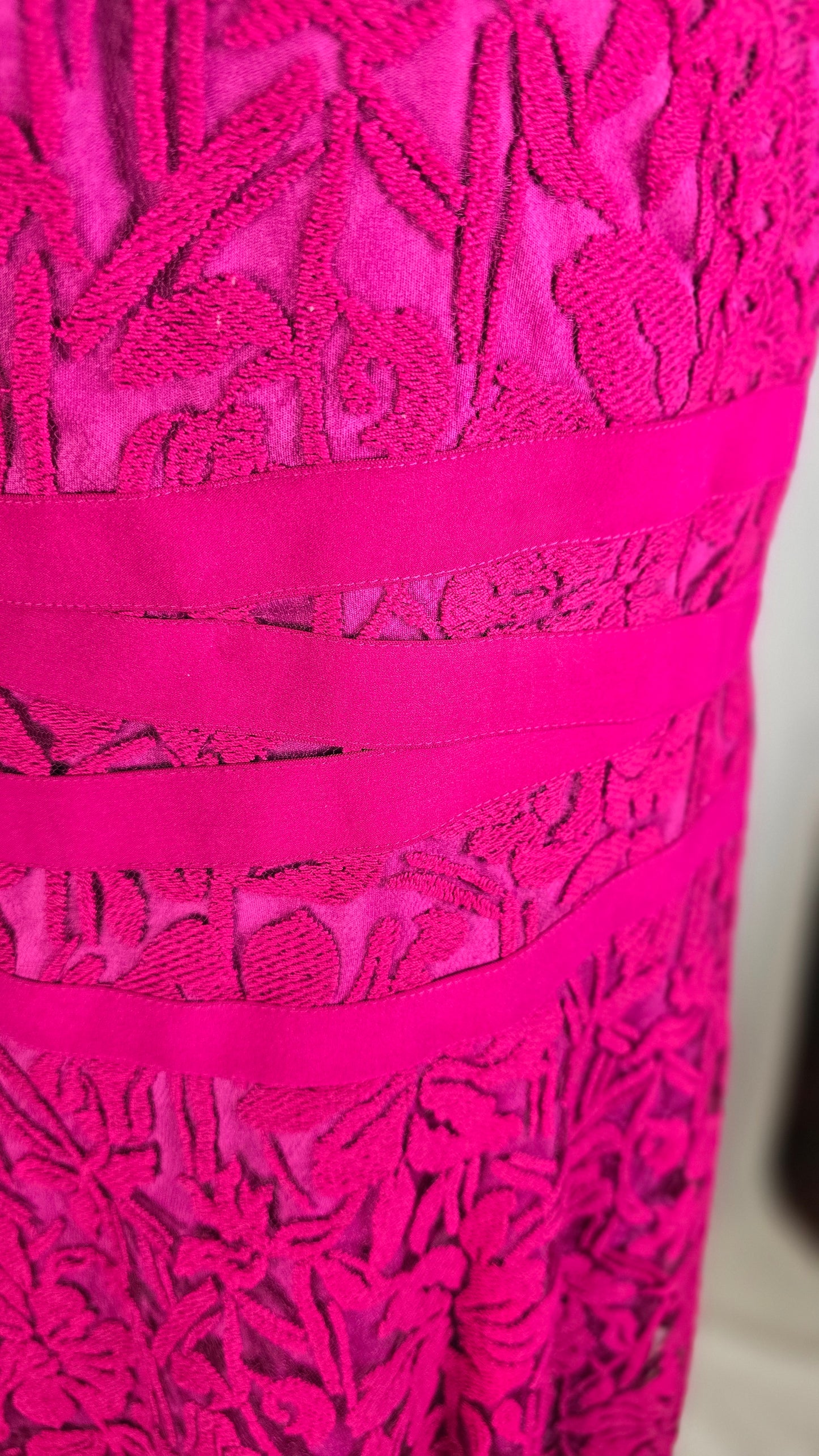 Tadashi Shoji Magenta Lace Cocktail Dress