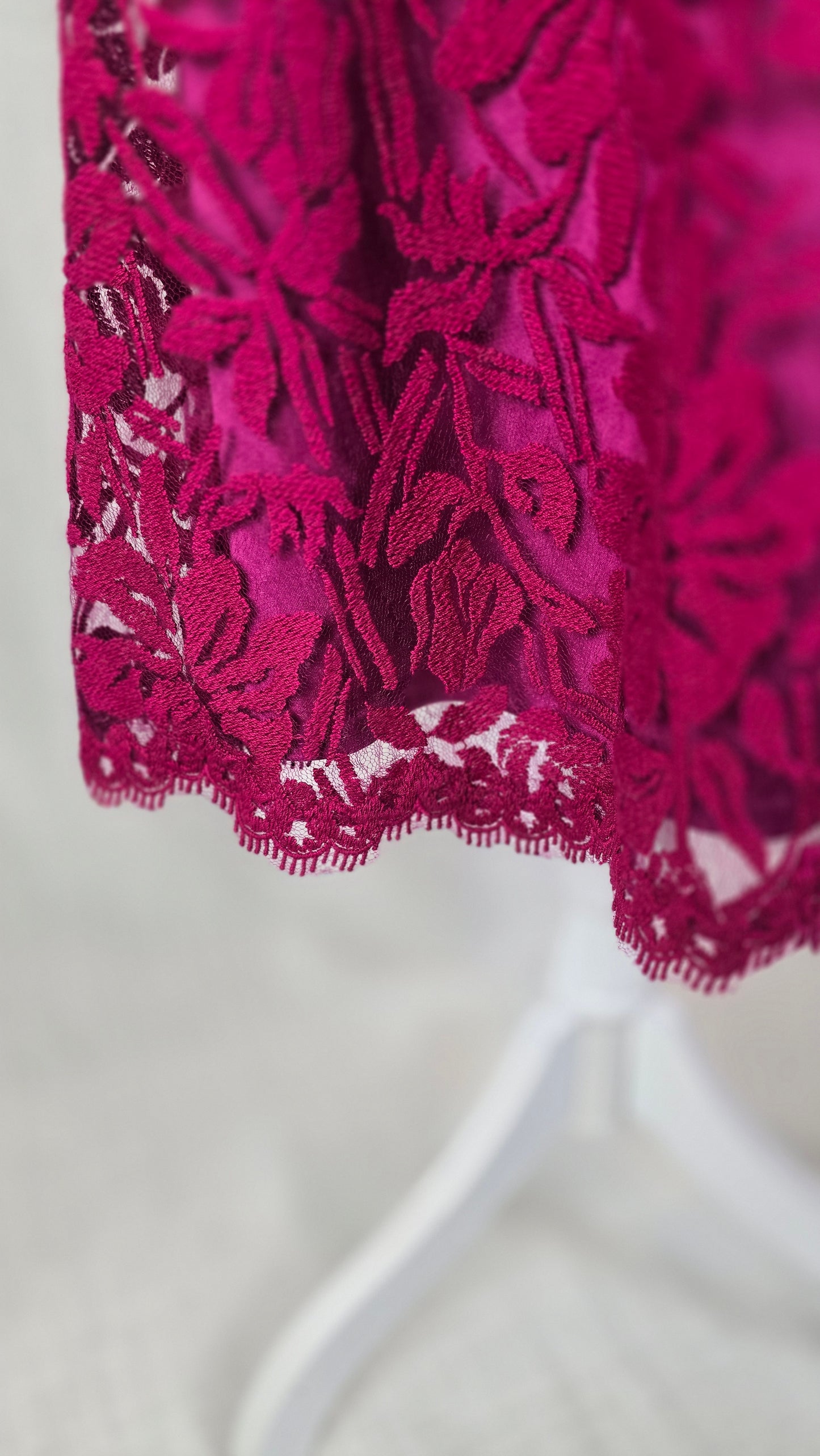 Tadashi Shoji Magenta Lace Cocktail Dress