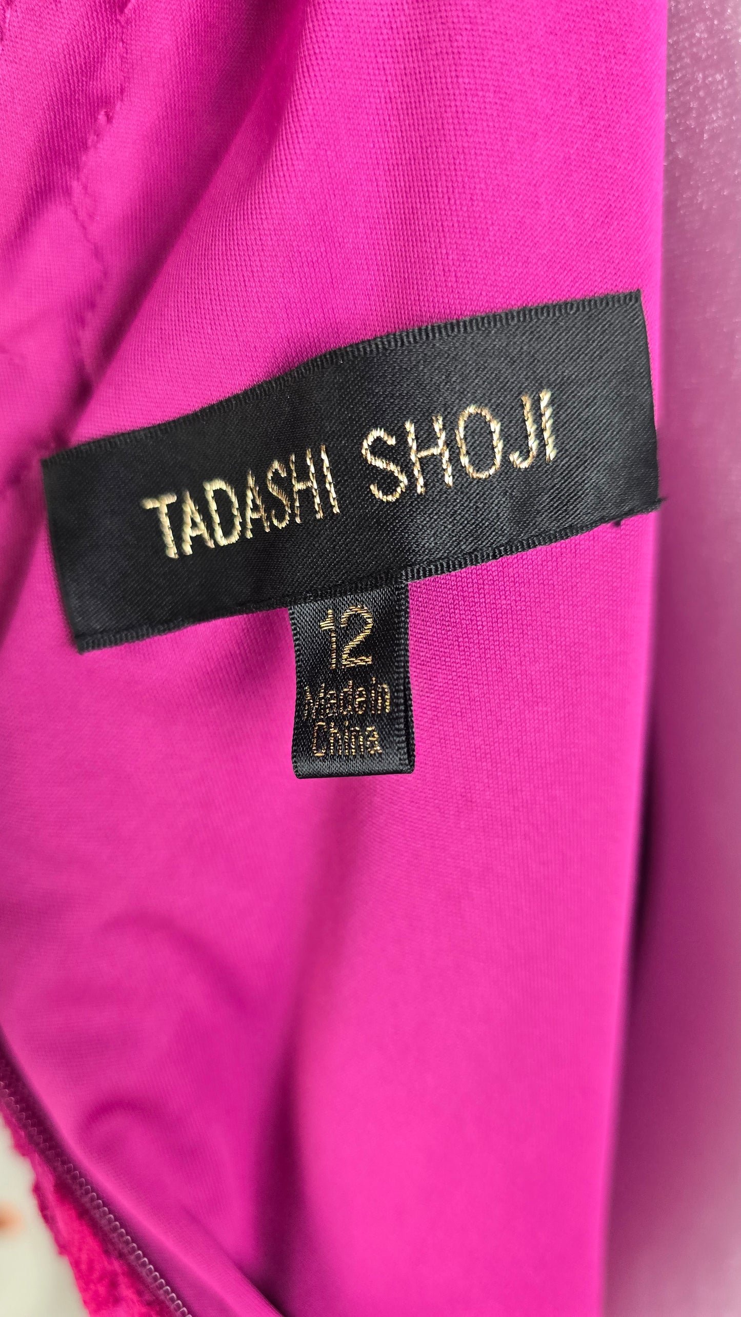 Tadashi Shoji Magenta Lace Cocktail Dress