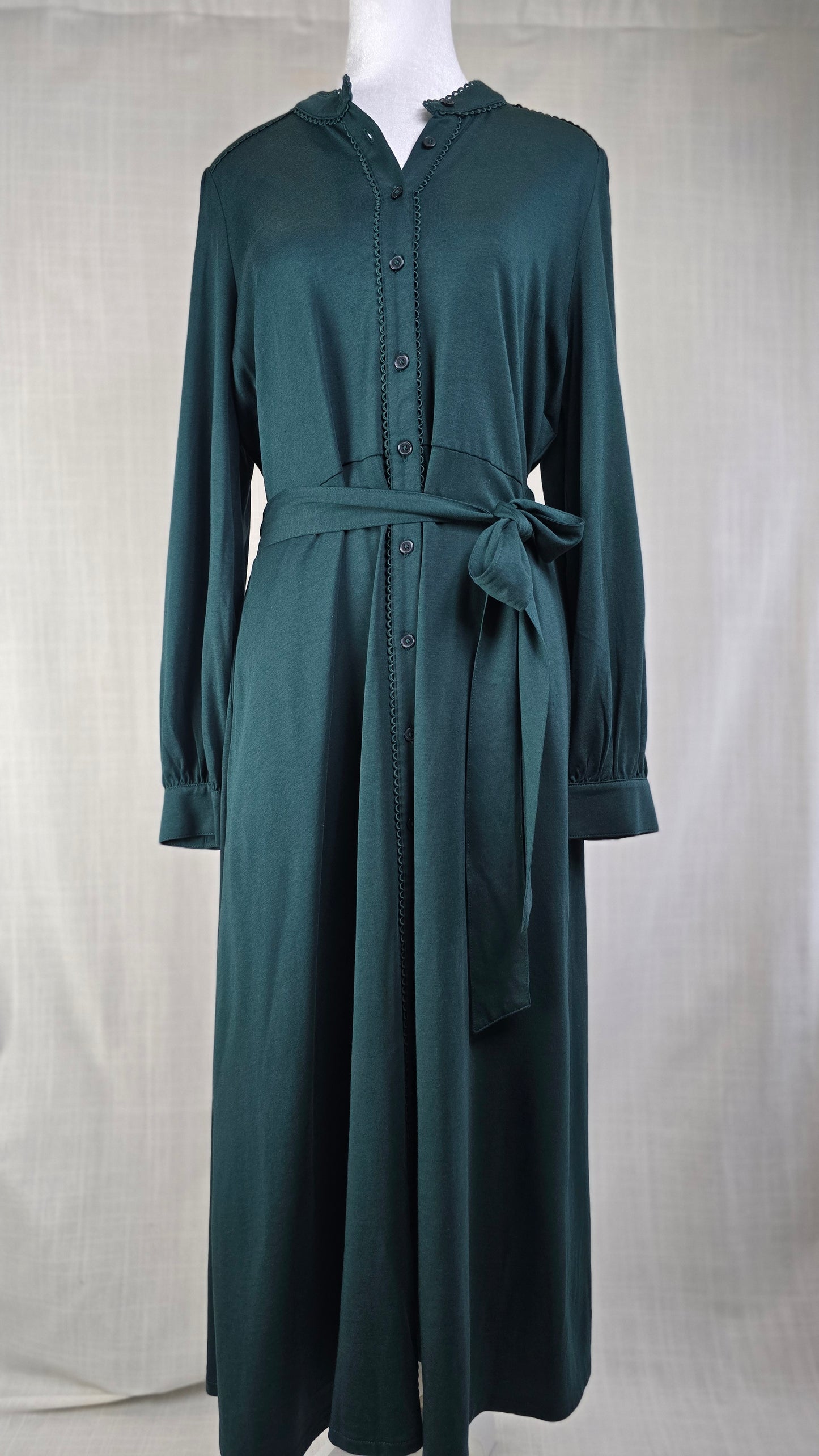 Boden Rowena Trim Jersey Shirt Dress