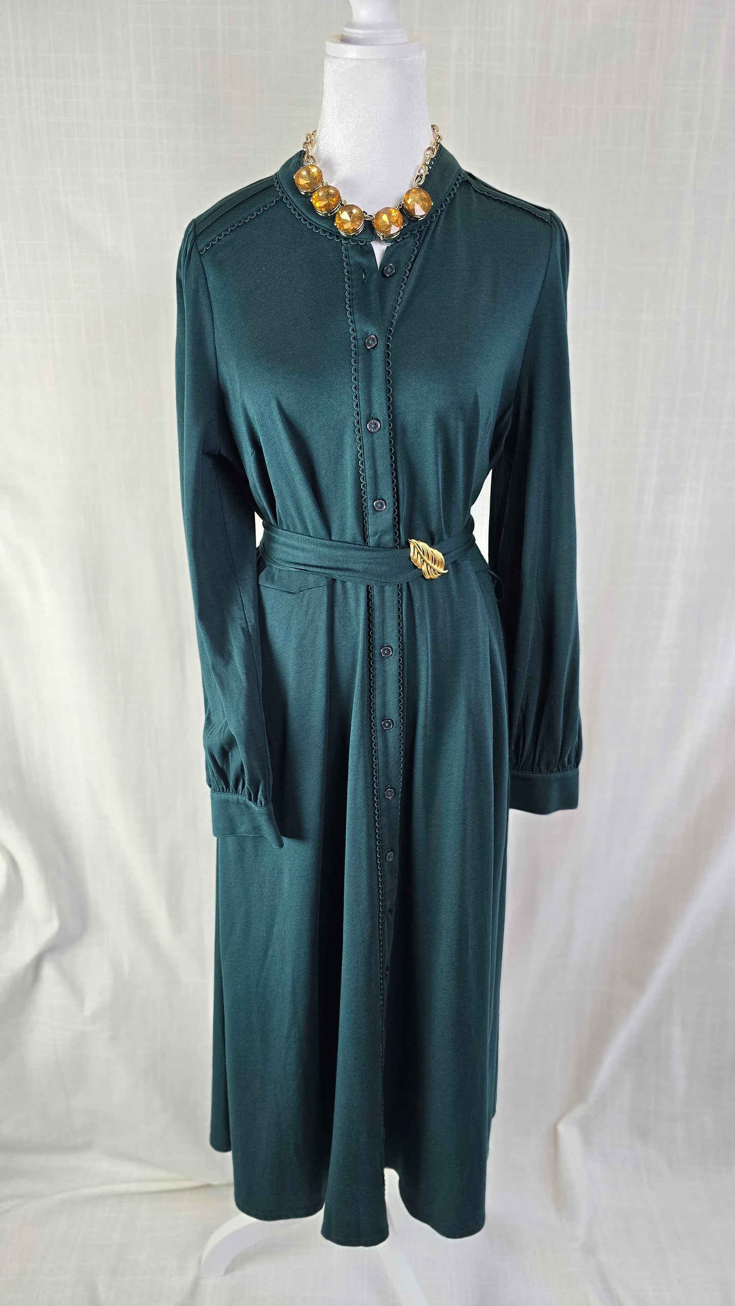 Boden Rowena Trim Jersey Shirt Dress