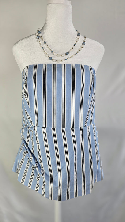 LOFT Strapless Peplum Top
