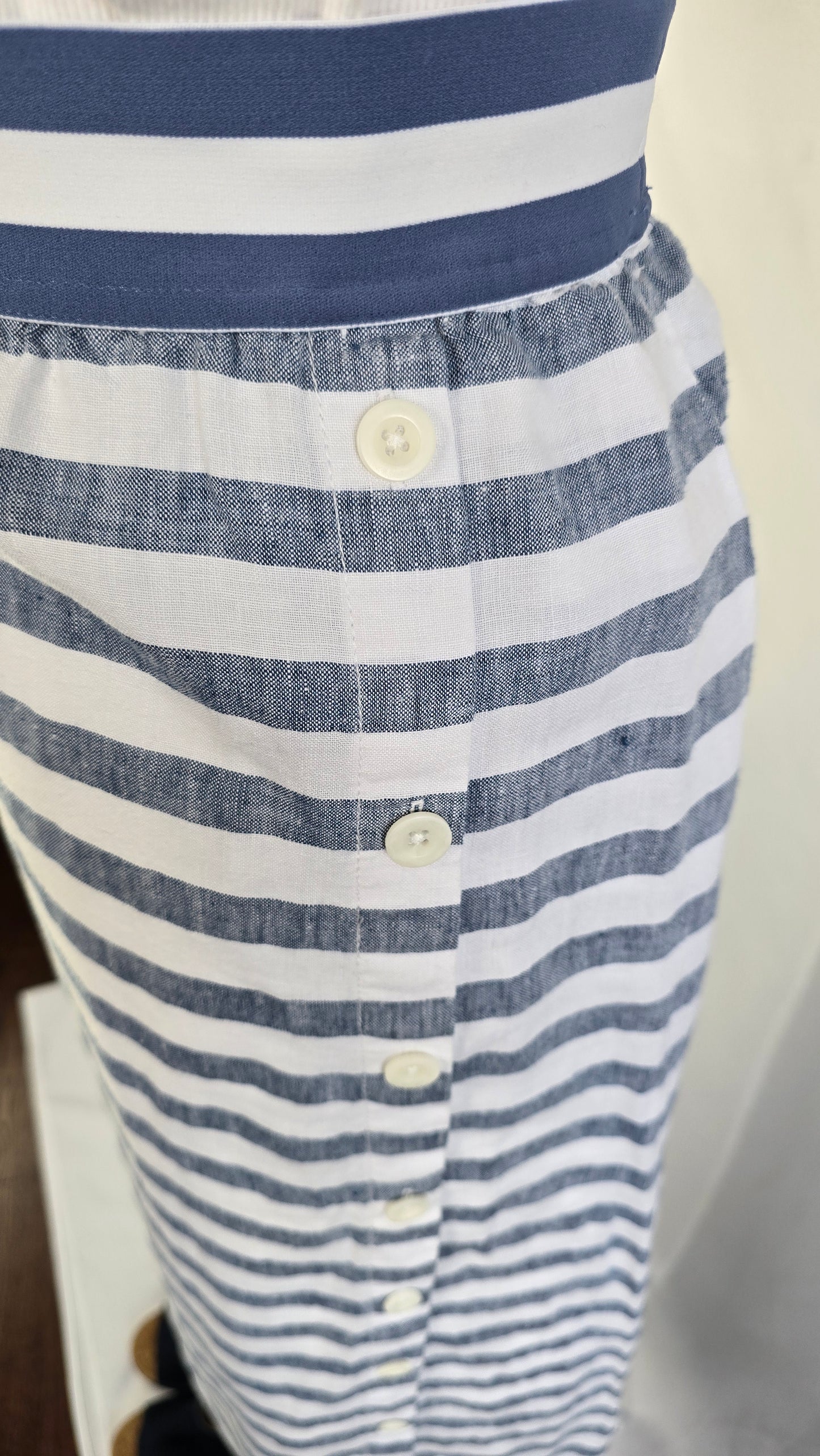 J.Jill Love Linen Striped Maxi Skirt