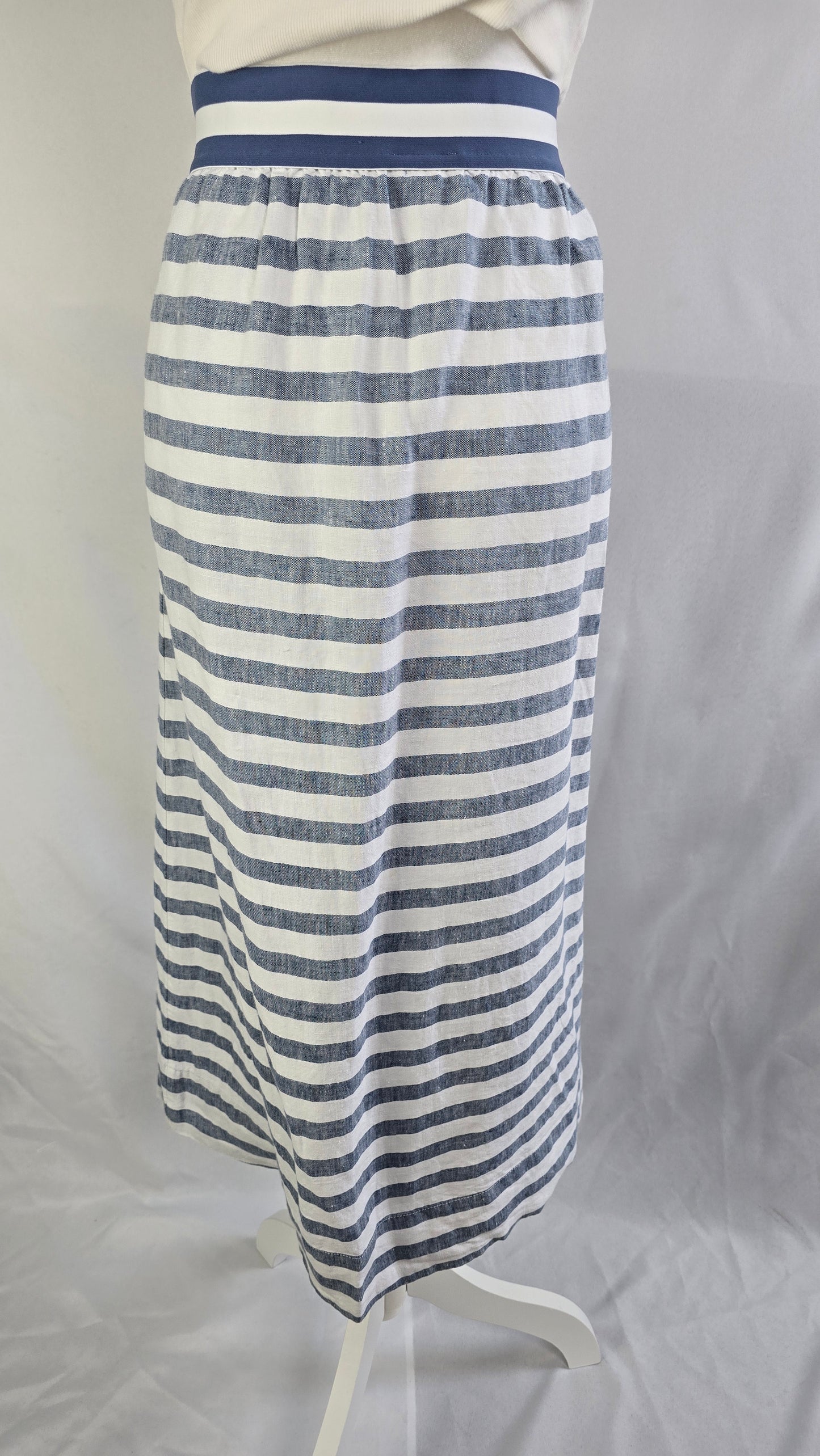 J.Jill Love Linen Striped Maxi Skirt