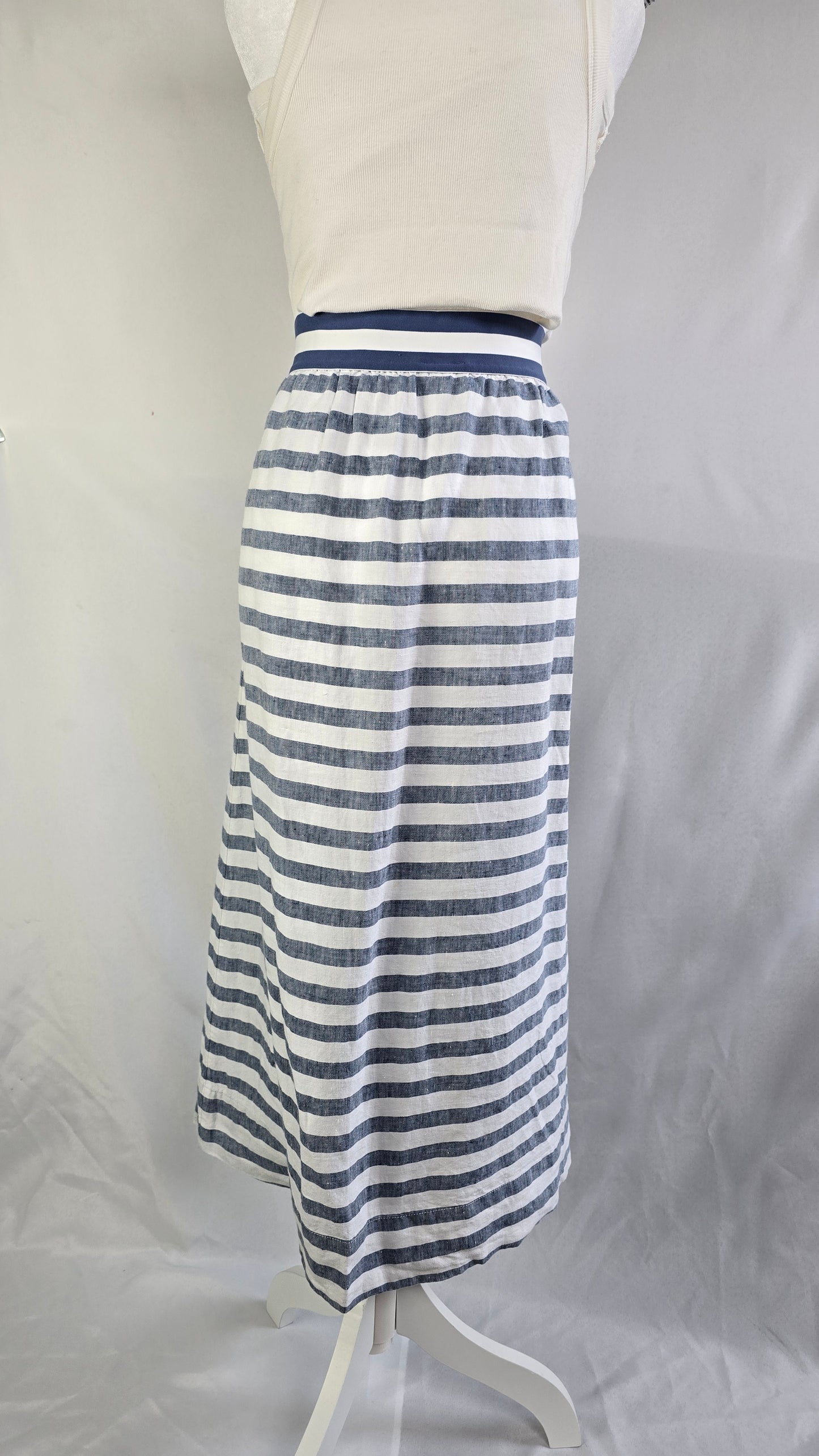 J.Jill Love Linen Striped Maxi Skirt