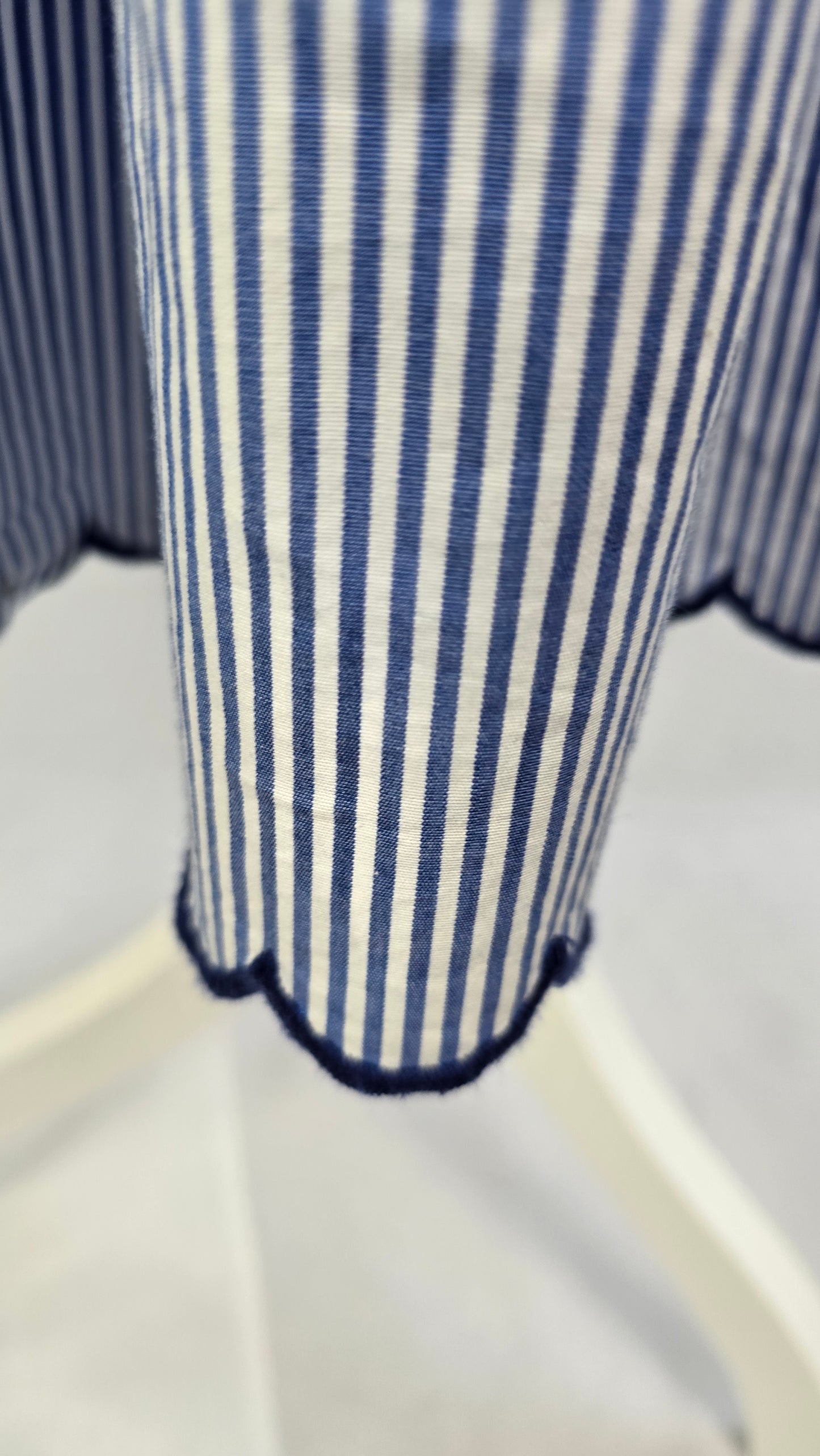 J.Crew Embroidered Pinstripe Full Midi Skirt