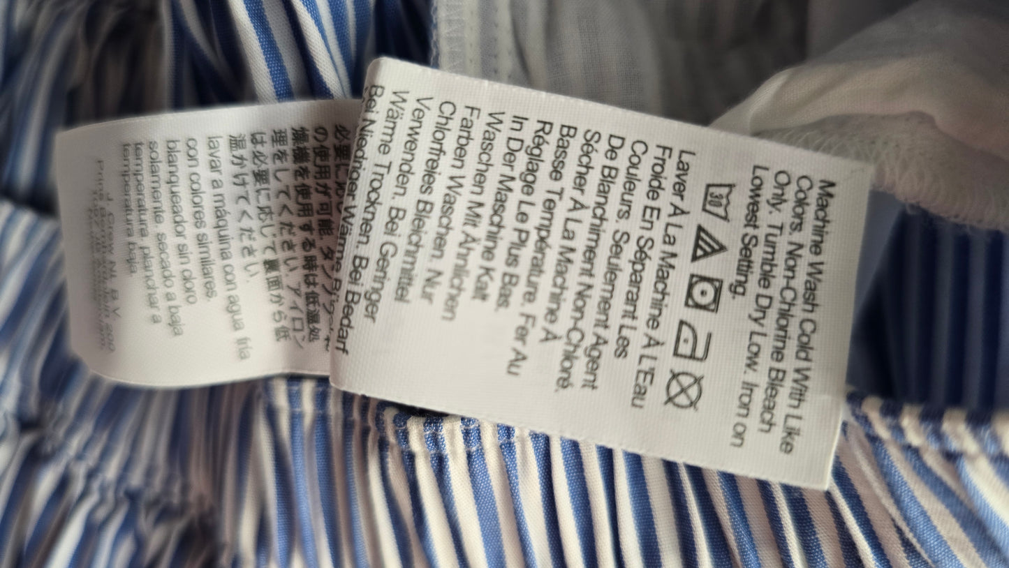 J.Crew Embroidered Pinstripe Full Midi Skirt