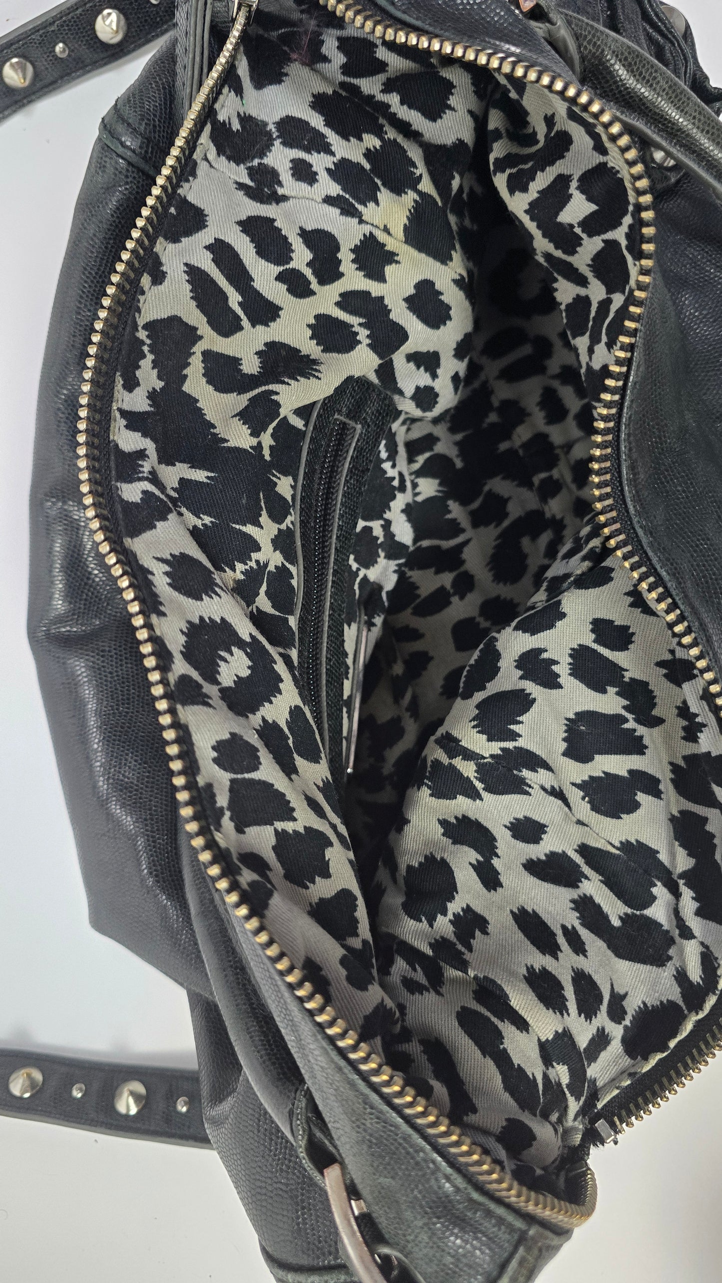 Betsey Johnson Black Lizard Embossed Satchel
