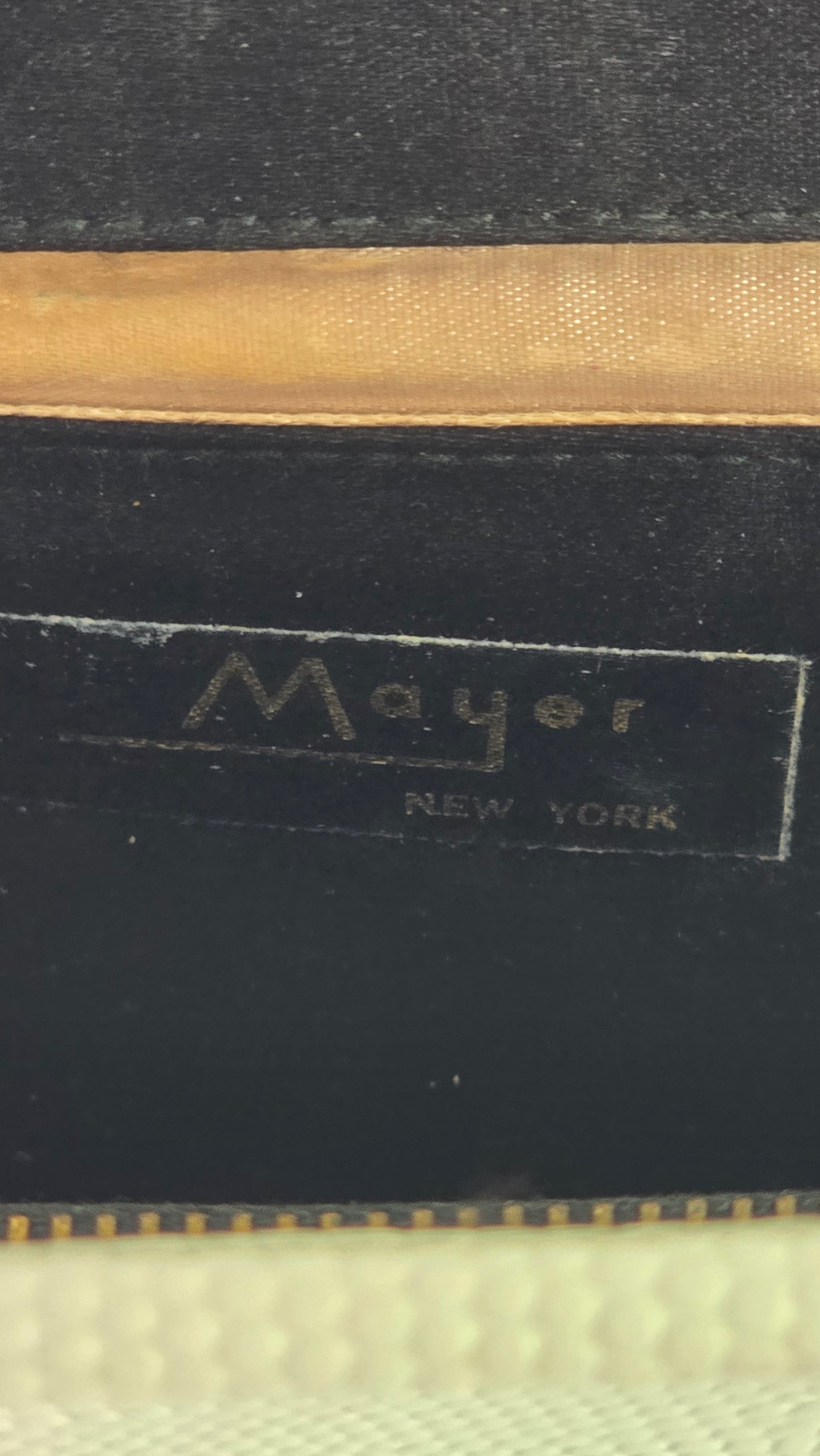 Mayer New York Genuine White Lizard Skin Clutch