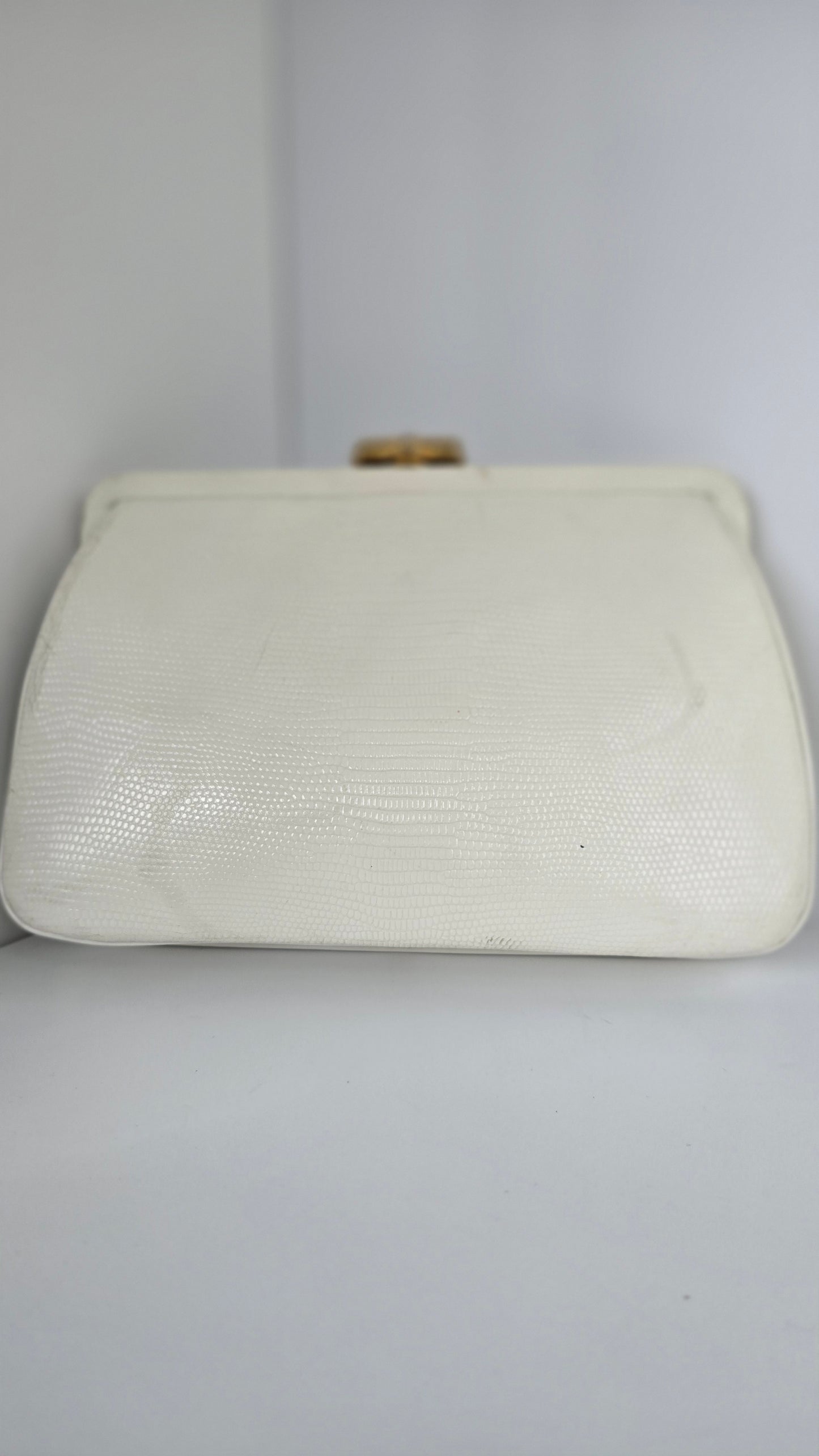 Mayer New York Genuine White Lizard Skin Clutch