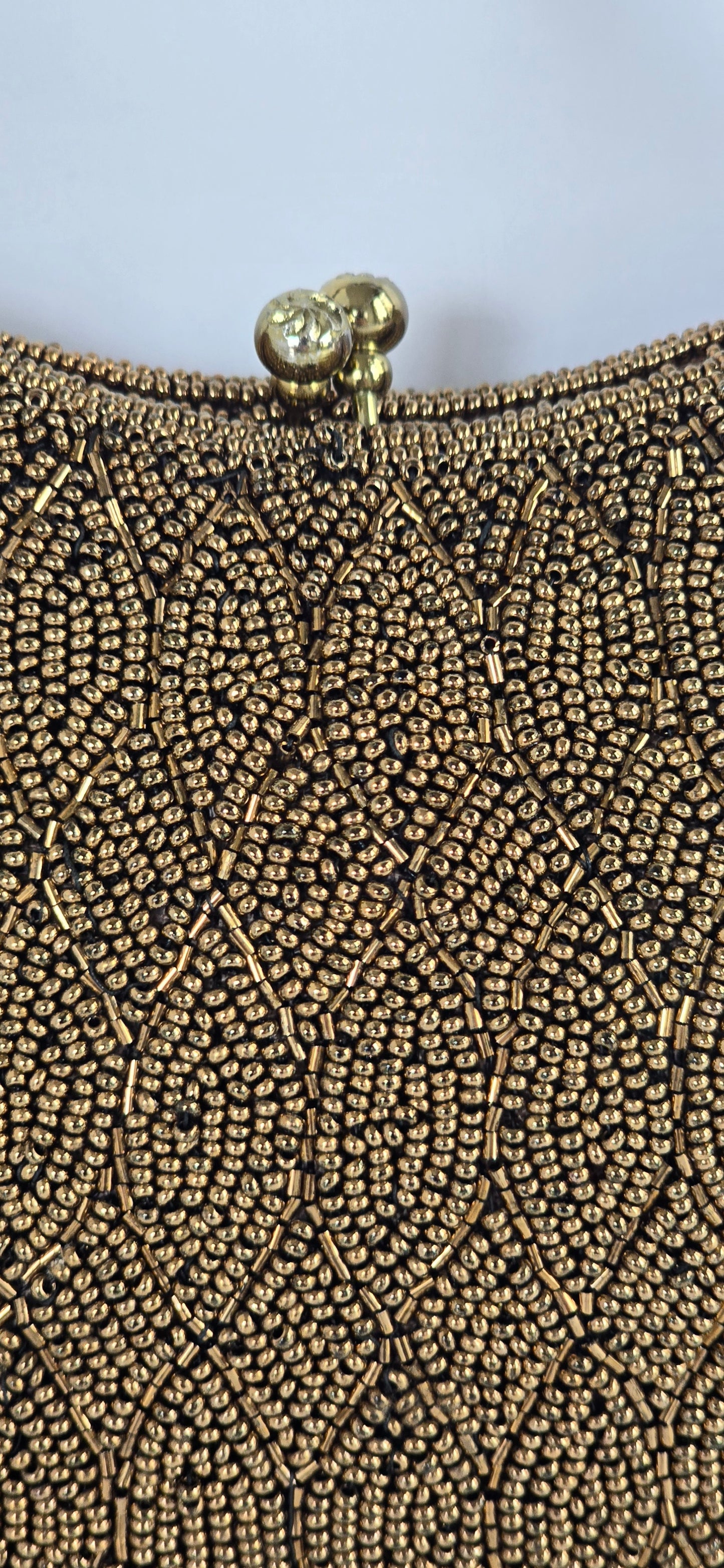 Vintage Richere by Walborg Gold Beaded Evening Bag