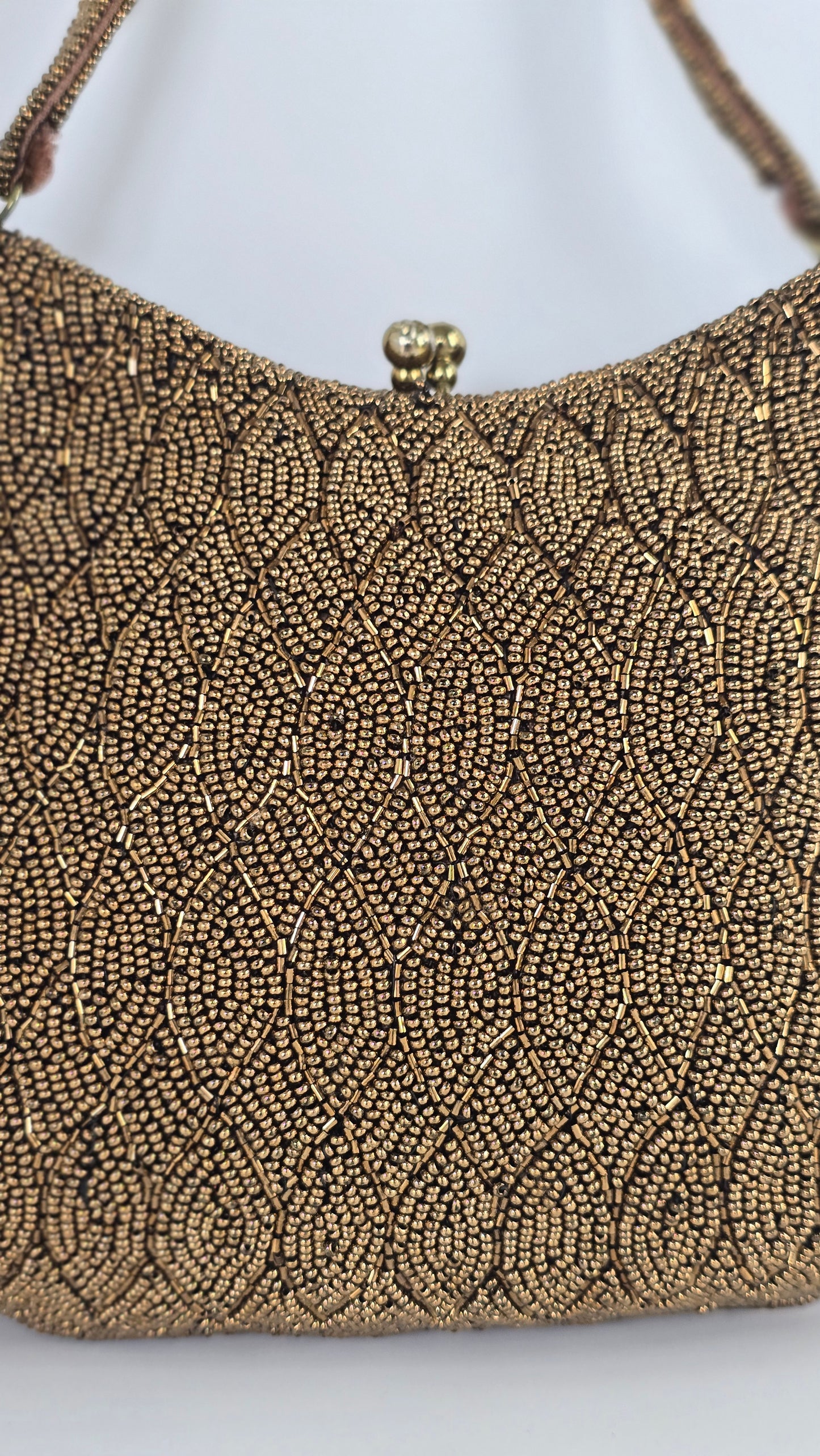 Vintage Richere by Walborg Gold Beaded Evening Bag