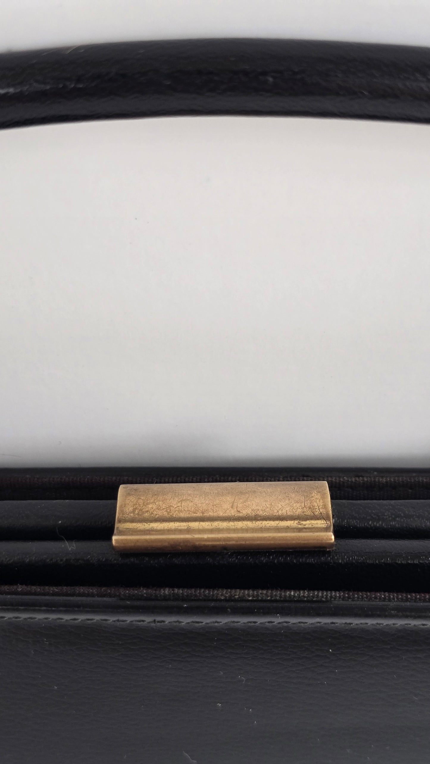 Vintage Garay Black Structured Top Handle Bag