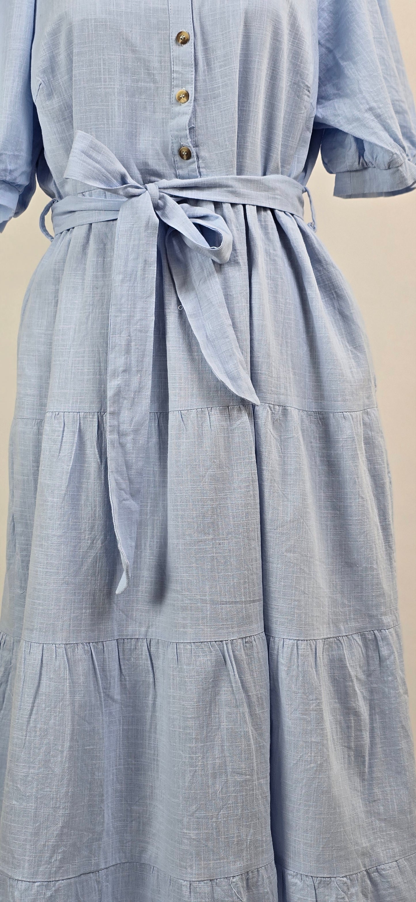Baltic Born Sky Blue Tiered Maxi Dress