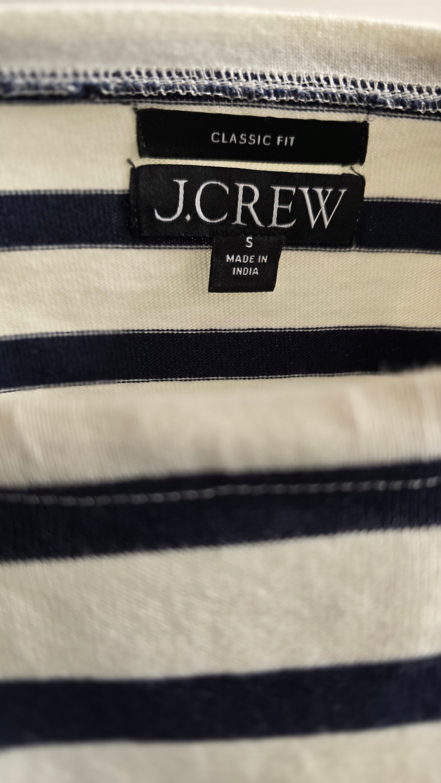 J.Crew Classic Fit Breton Stripe Boatneck Top