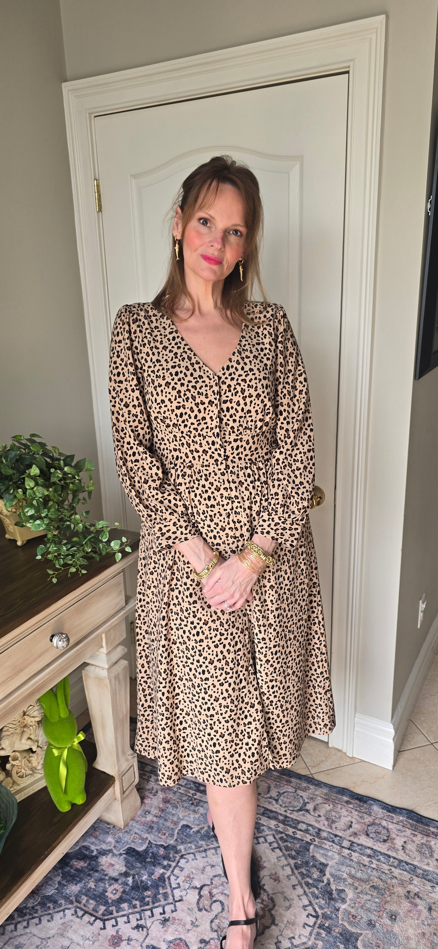 J.Crew Leopard Print Midi Dress