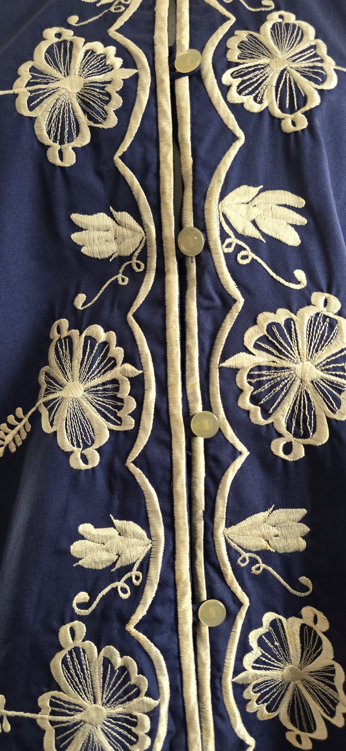 Vintage Chuchi Navy Embroidered Tunic Jacket
