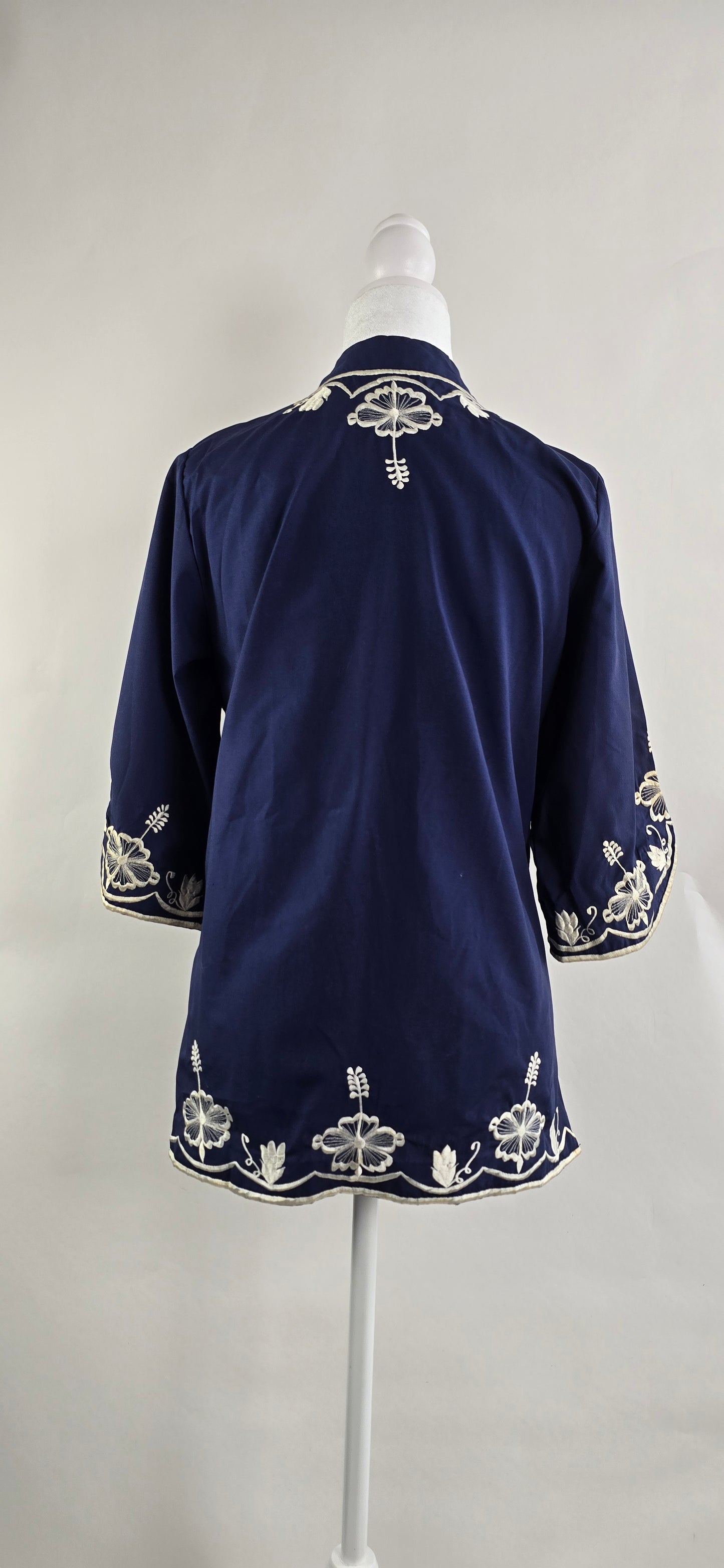 Vintage Chuchi Navy Embroidered Tunic Jacket