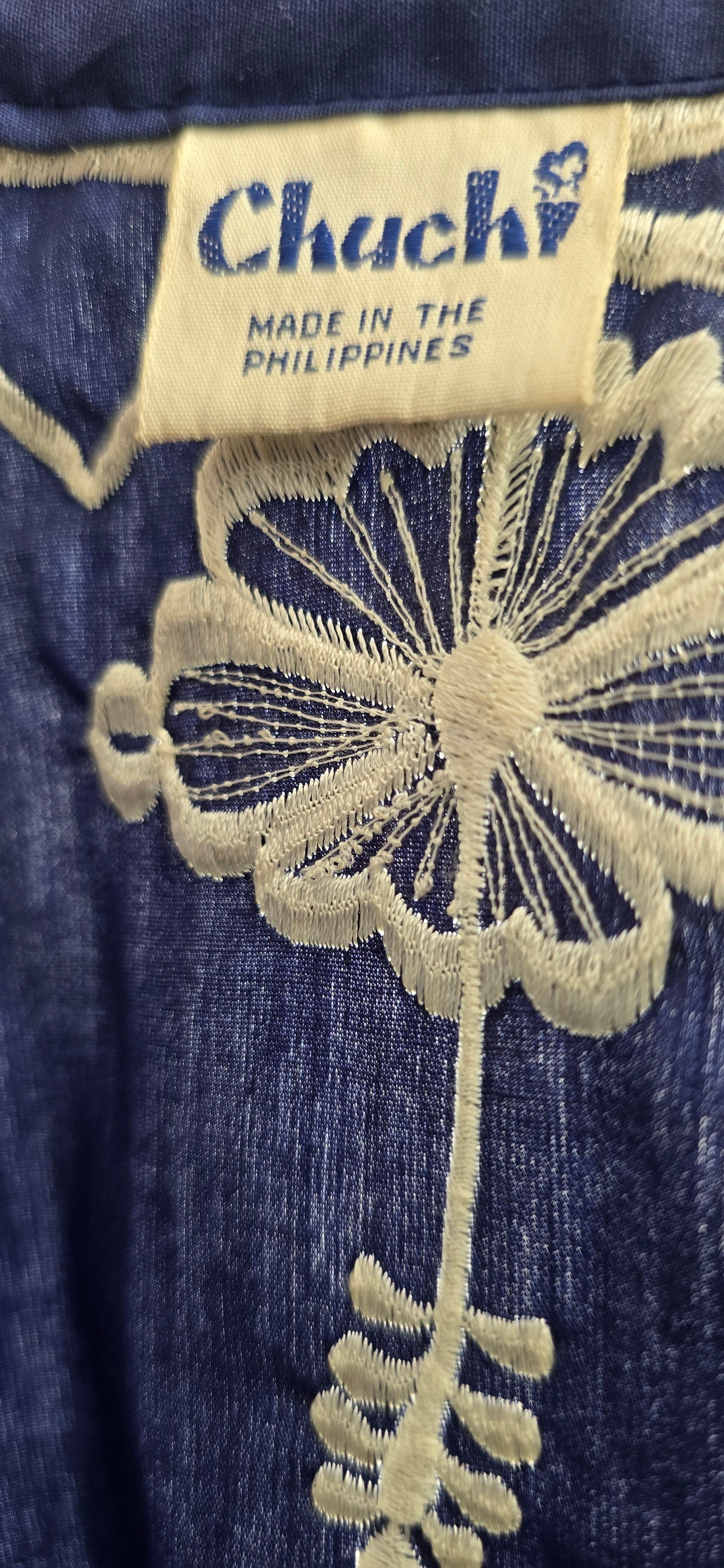 Vintage Chuchi Navy Embroidered Tunic Jacket