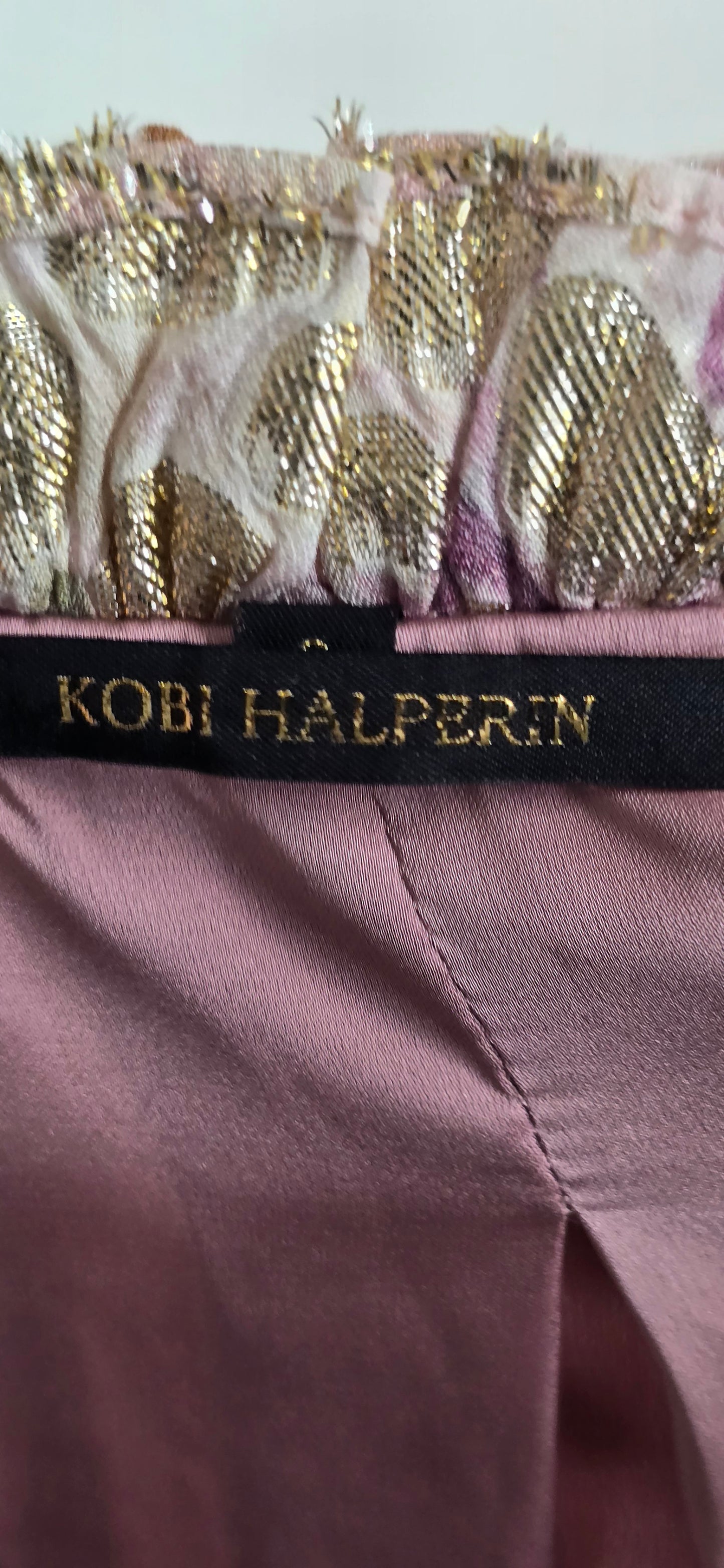 Kobi Halperin Metallic Floral Tiered Dress