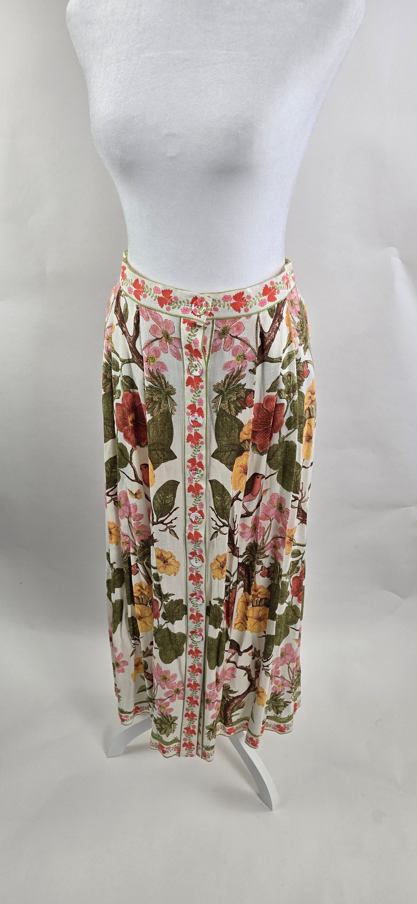 Rose + Olive Resort Garden Print Maxi Skirt