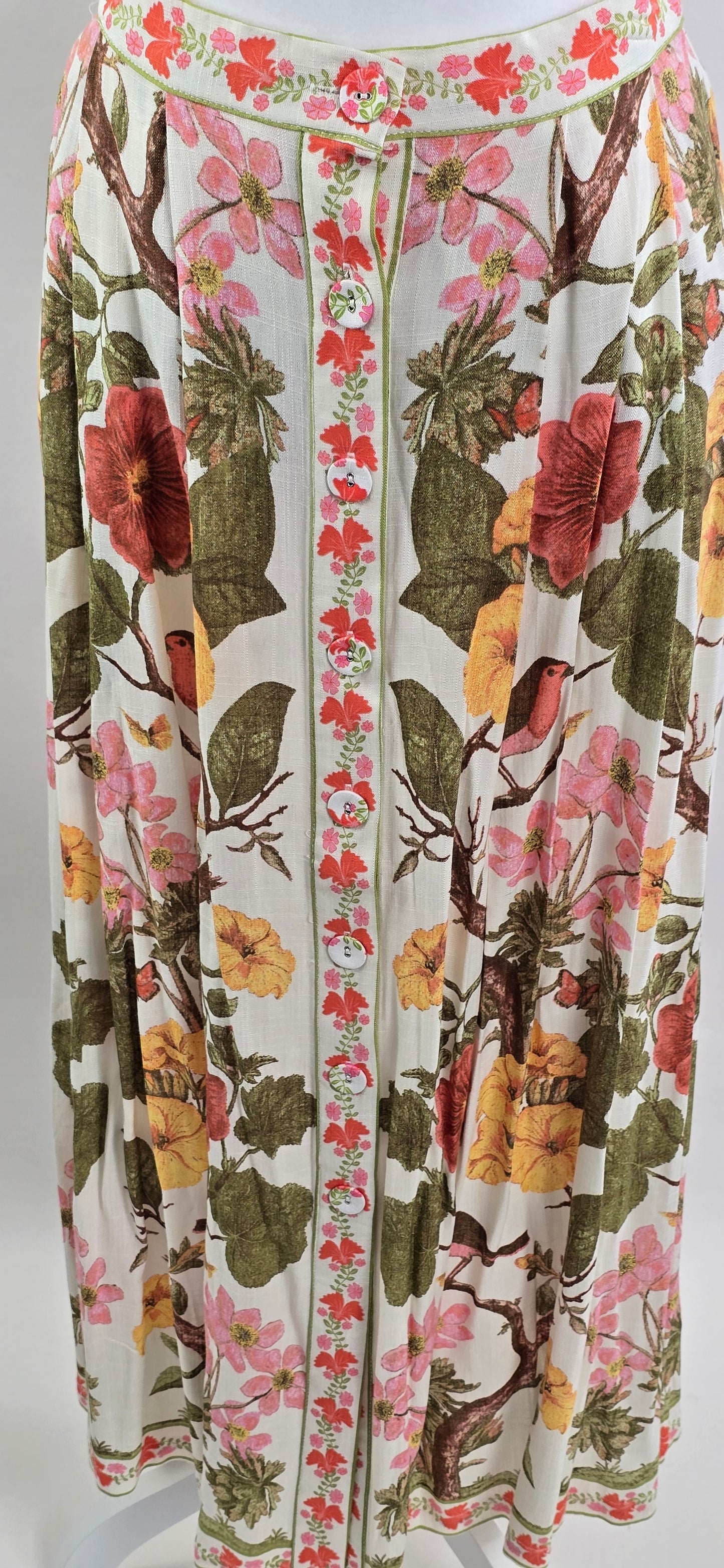 Rose + Olive Resort Garden Print Maxi Skirt