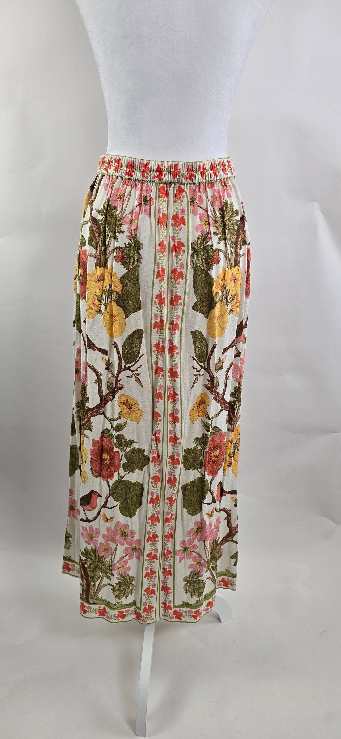 Rose + Olive Resort Garden Print Maxi Skirt