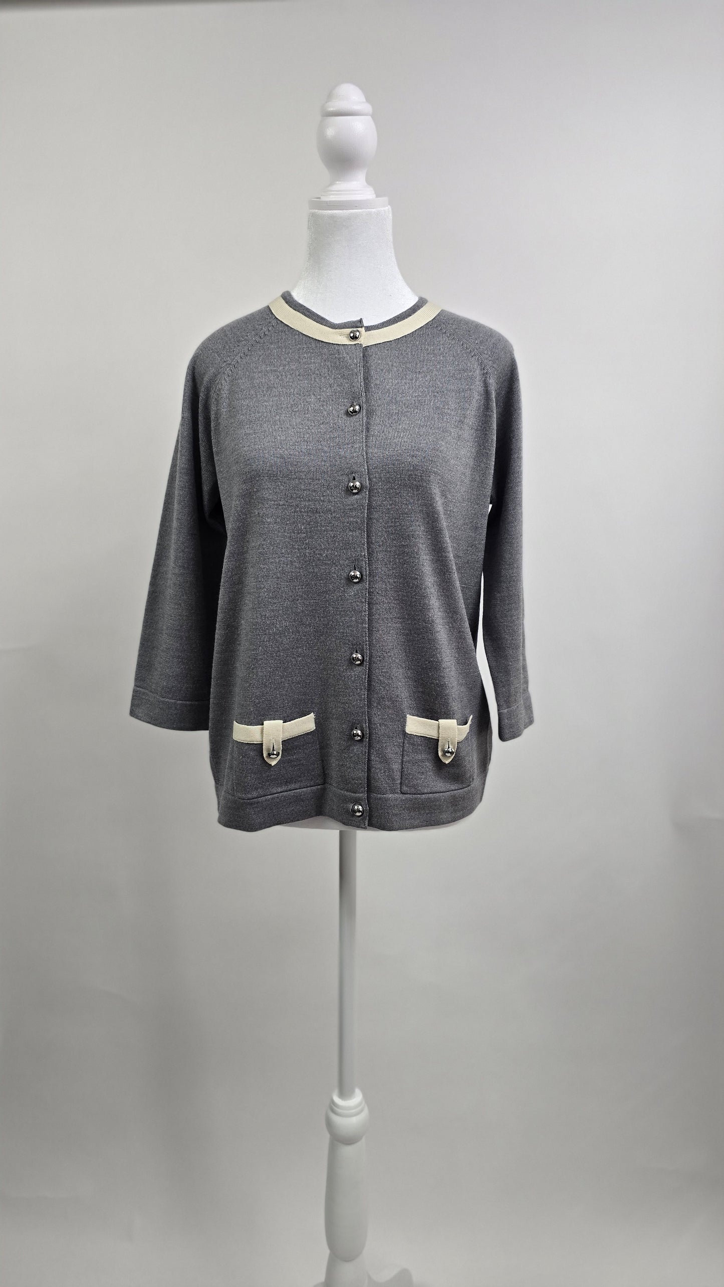 Coach Est. 1941 Grey Knit Cardigan