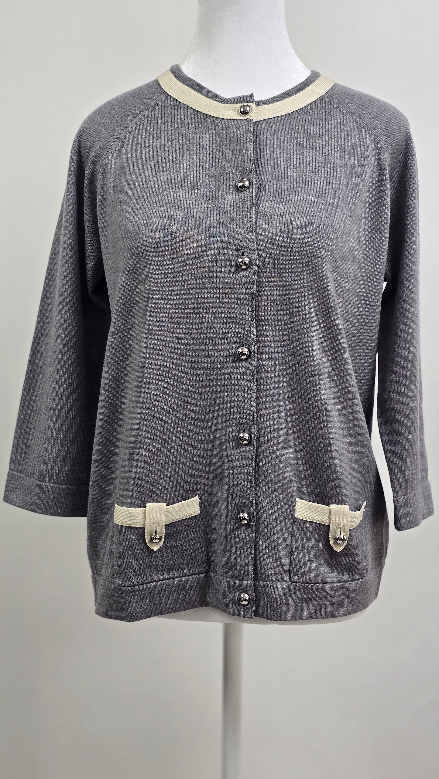 Coach Est. 1941 Grey Knit Cardigan
