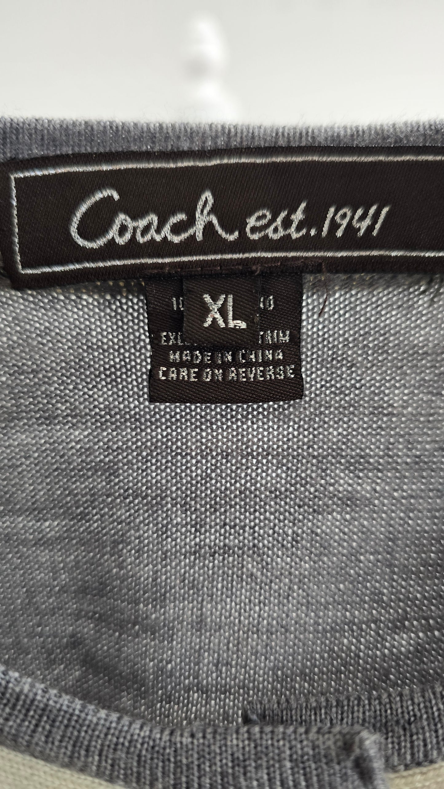 Coach Est. 1941 Grey Knit Cardigan