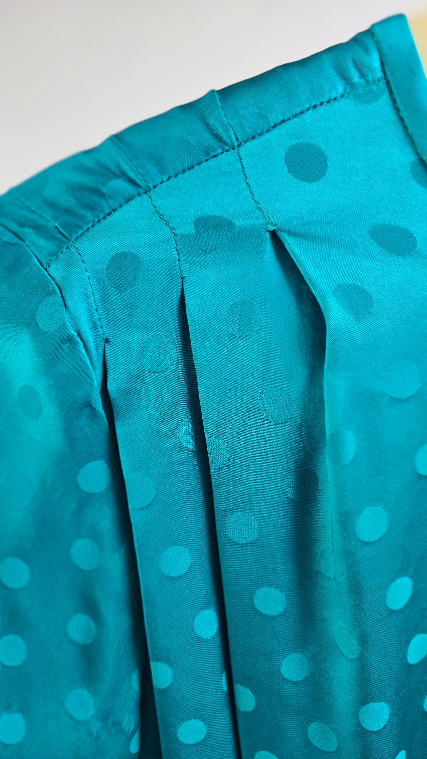 John Weitz Silk Polka Dot Long Sleeve Midi Dress
