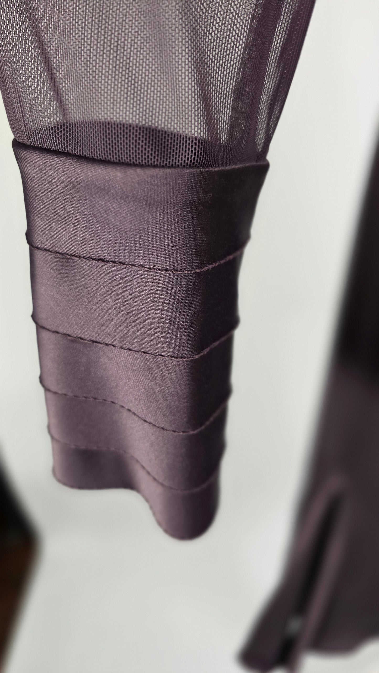 JS Collection Plum Satin 2-Piece Skirt Suit