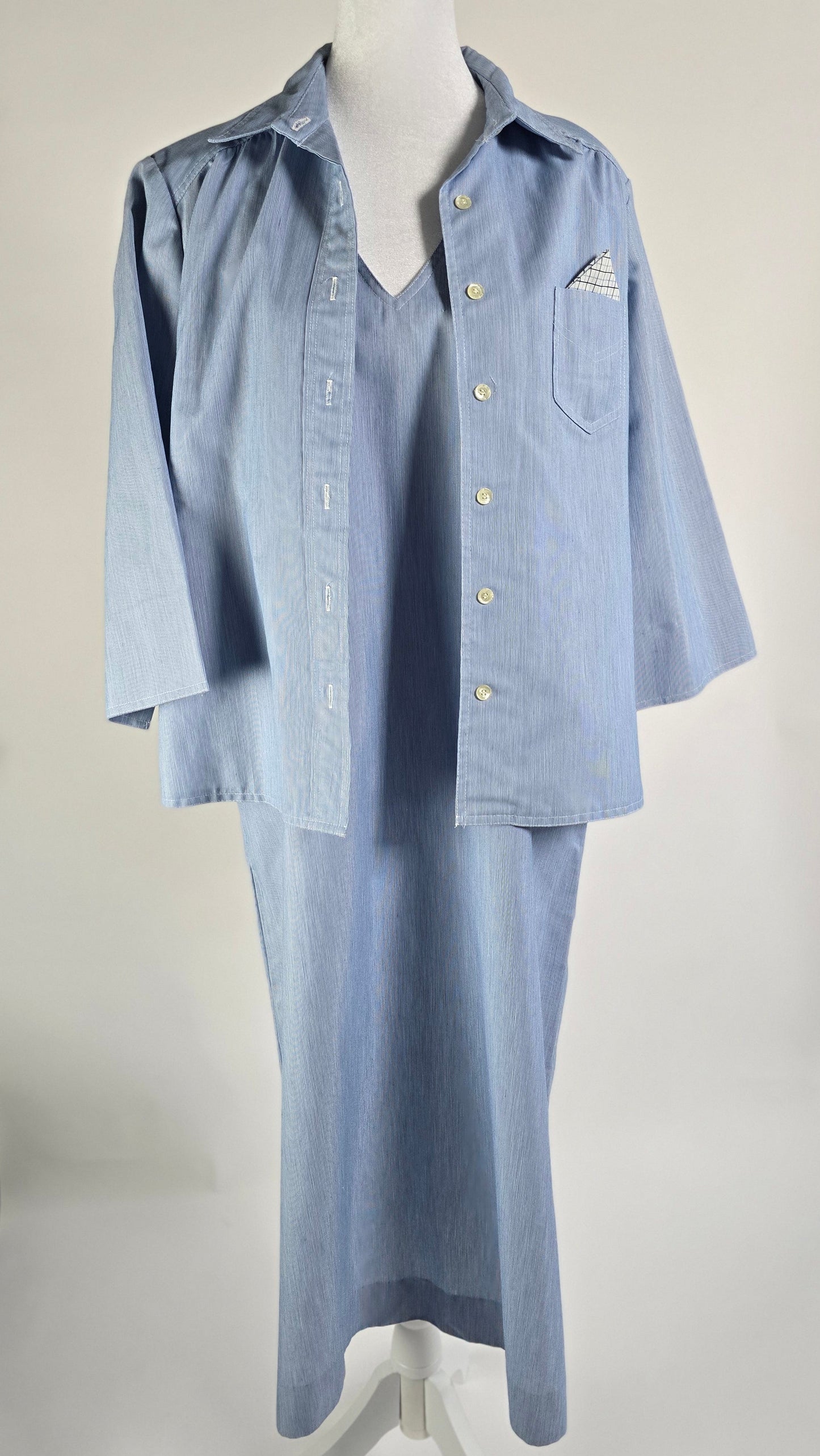 Vintage 1970's Parade Sleeveless Maxi Dress & Button Jacket