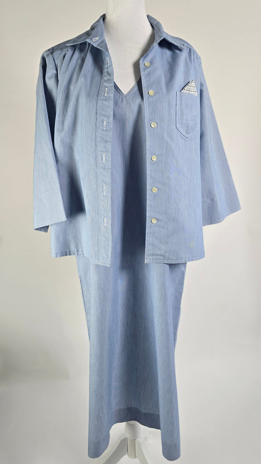 Vintage 1970's Parade Sleeveless Maxi Dress & Button Jacket