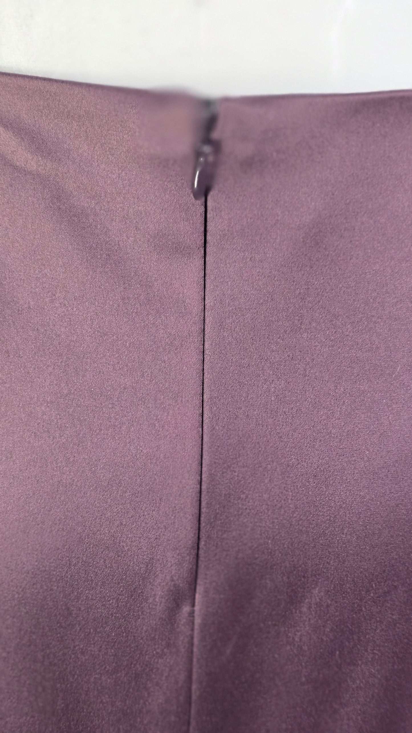 JS Collection Plum Satin 2-Piece Skirt Suit