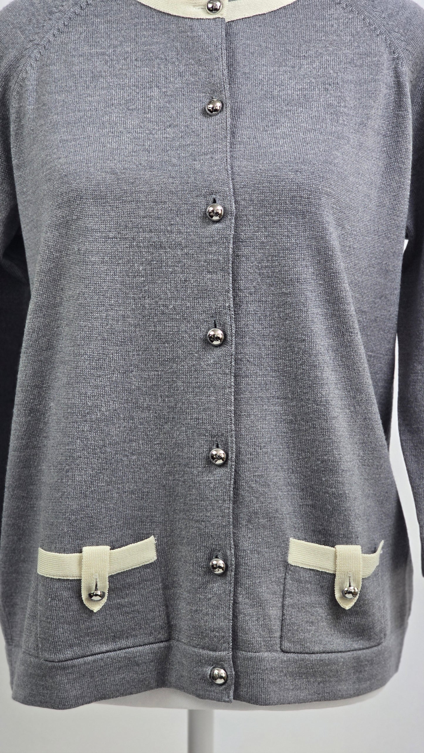 Coach Est. 1941 Grey Knit Cardigan