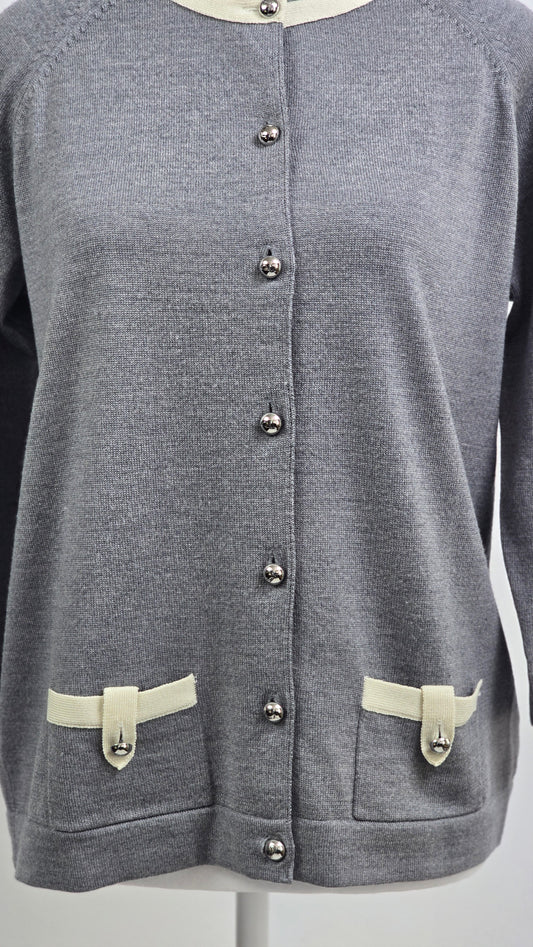 Coach Est. 1941 Grey Knit Cardigan