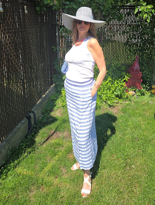 J.Jill Love Linen Striped Maxi Skirt